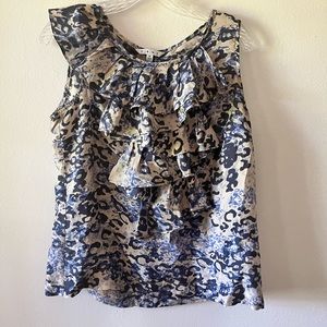 Cabi  Sleeveless Blouse Size Medium Ruffle detail
